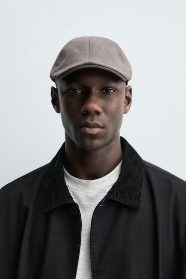 Zara Кепка из фланели с узором «гусиная лапка»