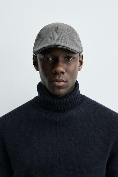 Zara Кепка из фланели с узором «гусиная лапка»