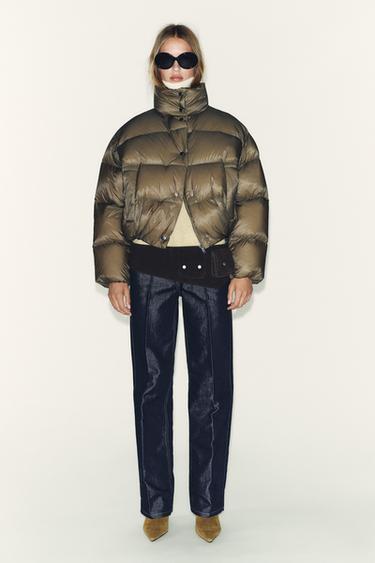 Zara Короткий пуховик WATER REPELLENT WINDPROOF