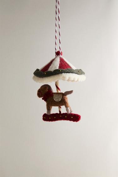 Zara Елочное украшение лошадка из фетра