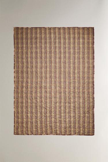 Zara Плед из хлопка в полоску