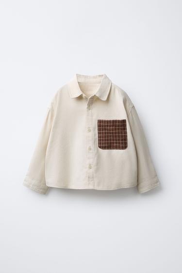 Zara Рубашка в клетку с карманом купить с доставкой.