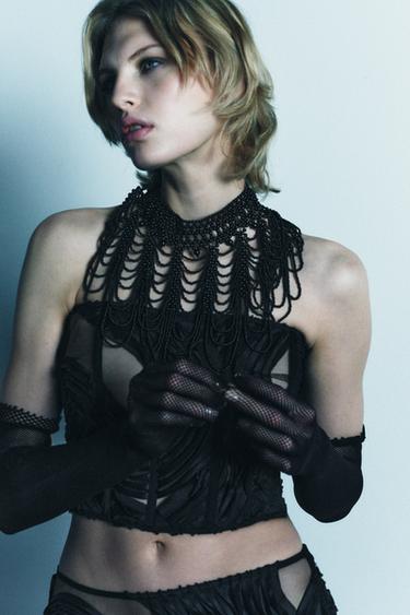 Zara Длинные бесшовные митенки LIMITED EDITION купить с доставкой.