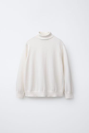 Zara Вязаный свитер с воротником-стойкой купить с доставкой.