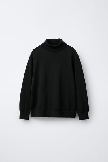 Zara Вязаный свитер с воротником-стойкой купить с доставкой.