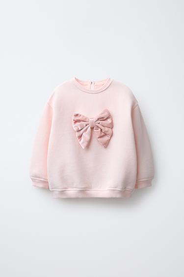 Zara Толстовка с бантом из вельвета купить с доставкой.