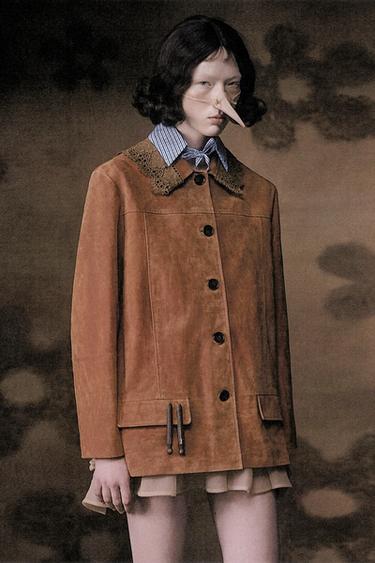 Zara Куртка из 100% замши купить с доставкой.