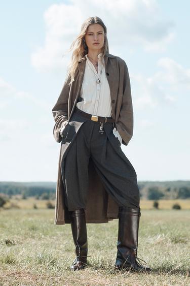 Zara Пальто из 100% замши LIMITED EDITION