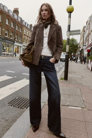 Zara Джинсы Z1975 со средней посадкой и жаккардовым поясом