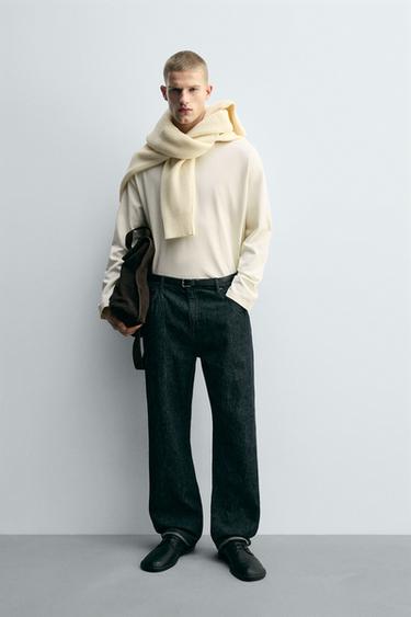 Zara Футболка с двойной отделкой и контрастными деталями