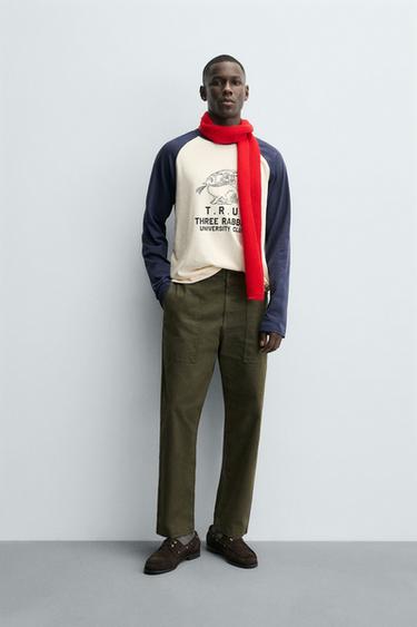 Zara Футболка колор-блок с кроликом