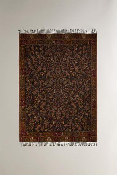 Zara Покрывало с флористическим жаккардовым узором