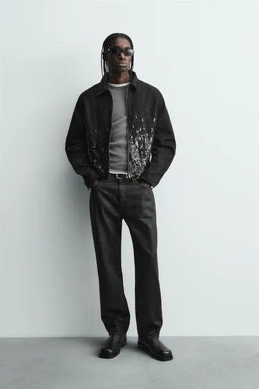 Укороченная куртка с пайетками- Заказать в России