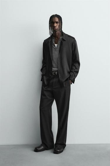 Zara Атласная рубашка RELAXED FIT