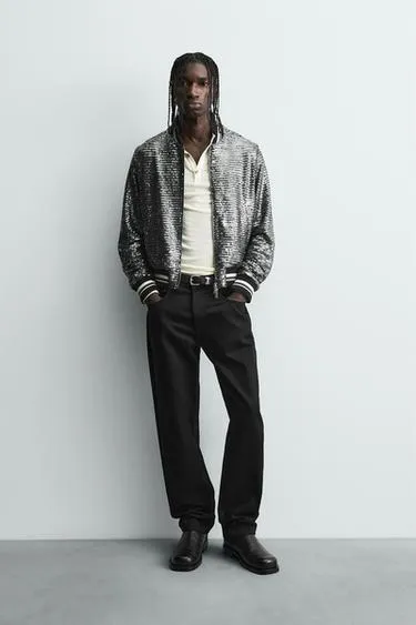 Бомбер с пайетками- Заказать в России