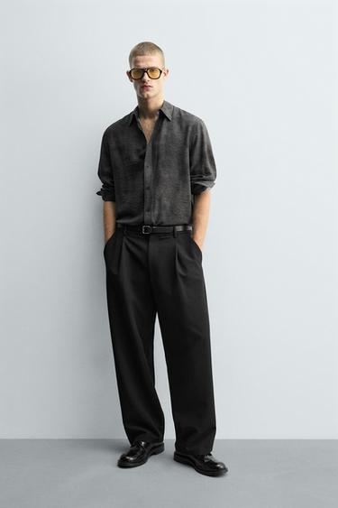 Zara Рубашка с рельефным принтом