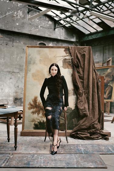 Zara Туфли на высоком каблуке с ремешком вокруг щиколотки