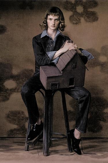 Zara Джинсы с широкими штанинами и низкой посадкой TRF с швами