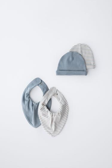 Zara Набор из двух шапок и двух нагрудников