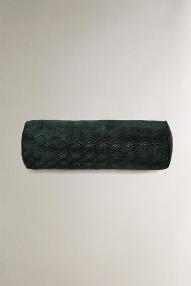 Zara Декоративная валик-подушка с жаккардовым узором