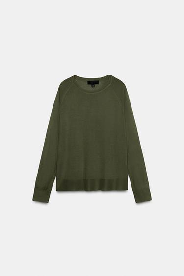 Zara Тонкий трикотажный джемпер