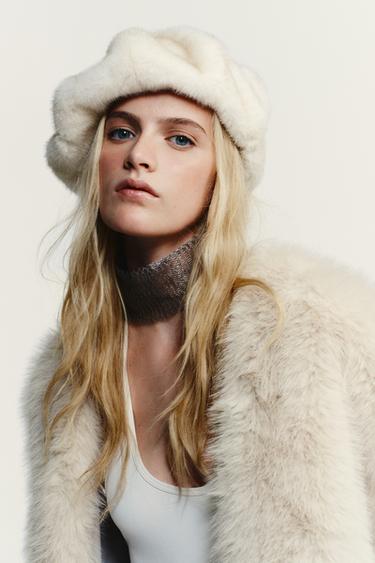 Zara Берет из искусственного меха