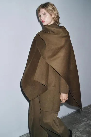 Пальто-кейп из шерсти — ZW COLLECTION