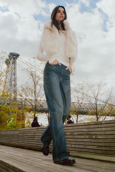 Zara Джинсы TRF WIDE-LEG с высокой посадкой FULL LENGTH