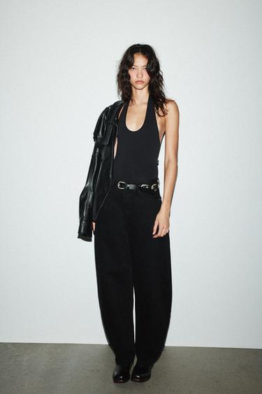 Zara Бесшовное боди с горловиной халтер купить с доставкой.
