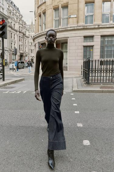 Zara Широкие брюки со швами