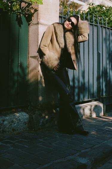 Zara Брюки FLARE с бантом