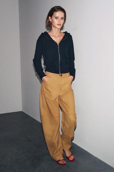 Zara Толстовка из 100% шерсти с капюшоном