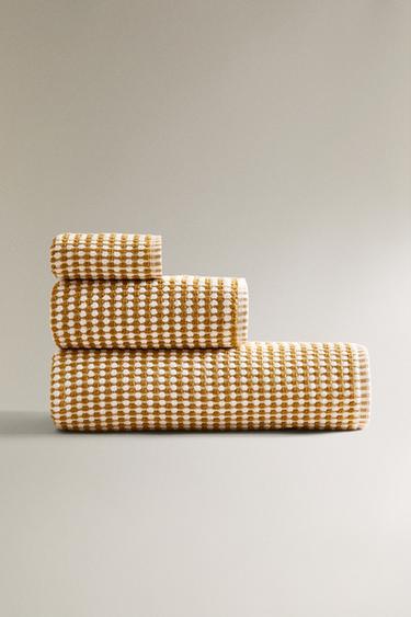Zara Хлопковое полотенце с текстурой купить с доставкой.