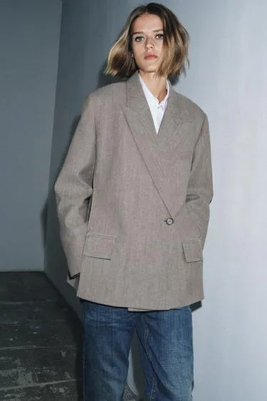 Блейзер оверсайз из смесовой шерсти — ZW COLLECTION- Заказать в России