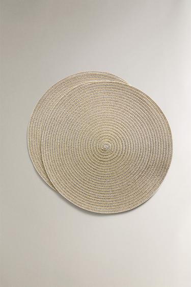 Zara Круглый рождественский плетеный коврик (набор из 2 штук)