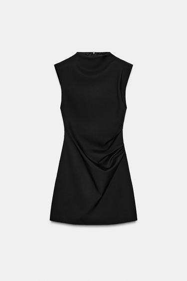 Zara Короткое платье с подплечниками