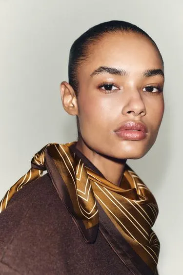 Платок с принтом в полоску