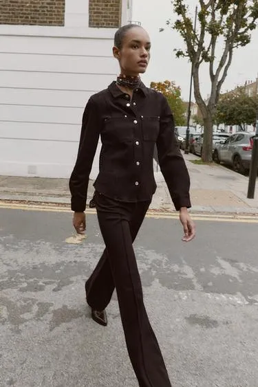 Брюки FLARE с низкой посадкой- Заказать в России