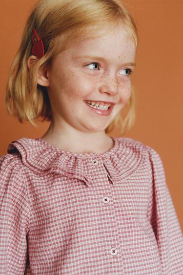 Zara Рубашка в клетку с двойным воротником BENSIMON ® X ZARA