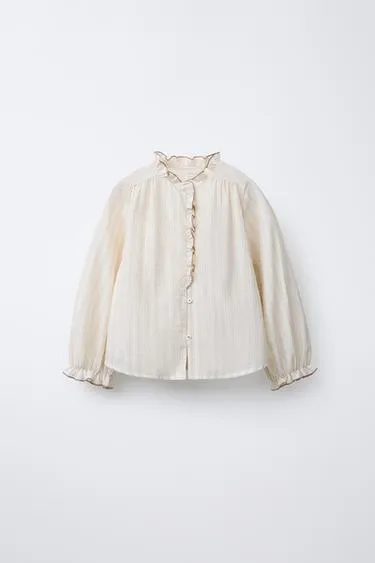 Рубашка в полоску с воланами BENSIMON ® X ZARA