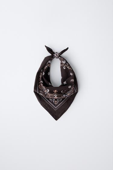 Zara Квадратная бандана с принтом