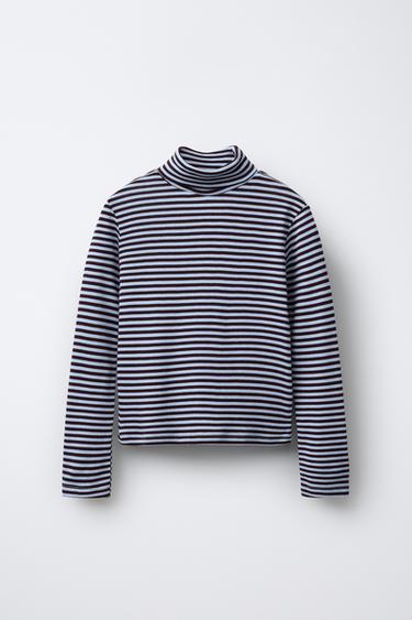 Zara Лонгслив в полоску с воротником-стойкой BENSIMON ® X ZARA