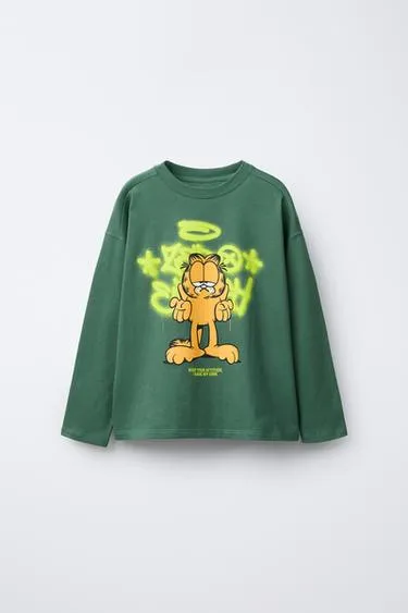 Футболка с граффити-принтом GARFIELD © PAWS INC