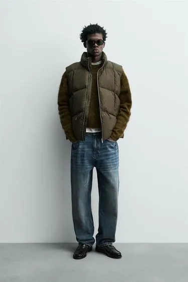 Стеганый жилет из 100% перьев- Заказать в России