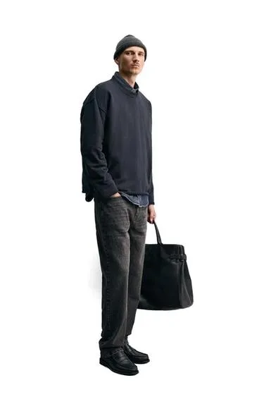 Толстовка с круглым вырезом и неровными краями- Заказать в России