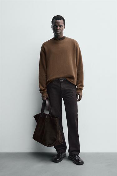 Zara Свитшот с круглым вырезом и деталями из ленты