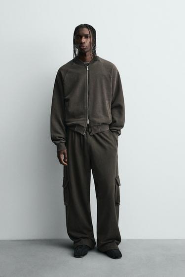 Zara Бомбер с эффектом потертости