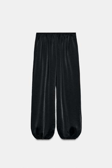 Zara Атласные брюки-шаровары