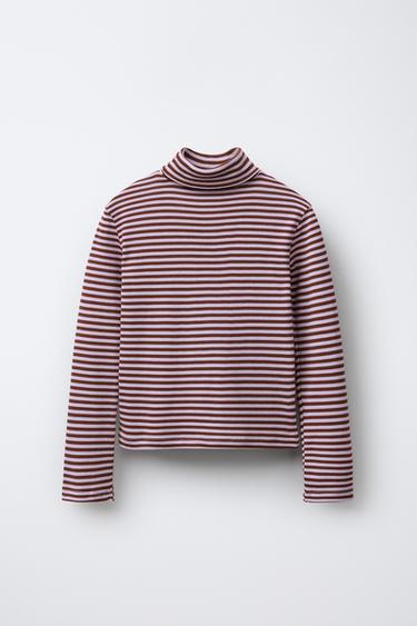 Zara Лонгслив в полоску с воротником-стойкой BENSIMON ® X ZARA