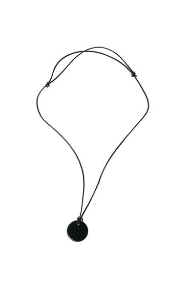 Ожерелье с шнурком и агатовым бусином- Заказать в России